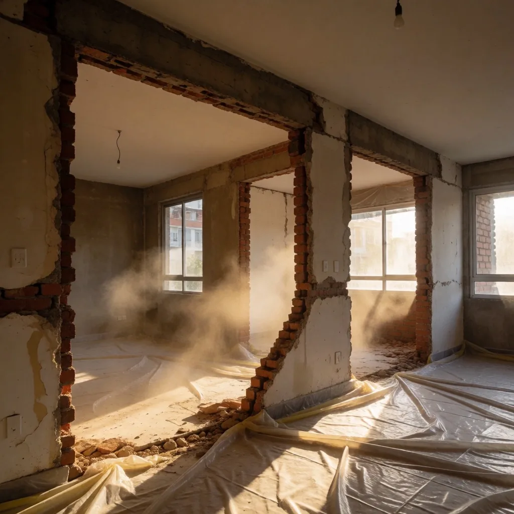 Demolición técnica controlada en apartamento