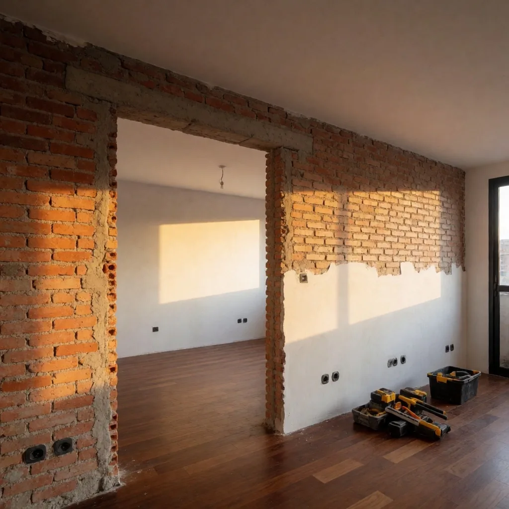 Interior de apartamento en proceso de renovación integral en Cali