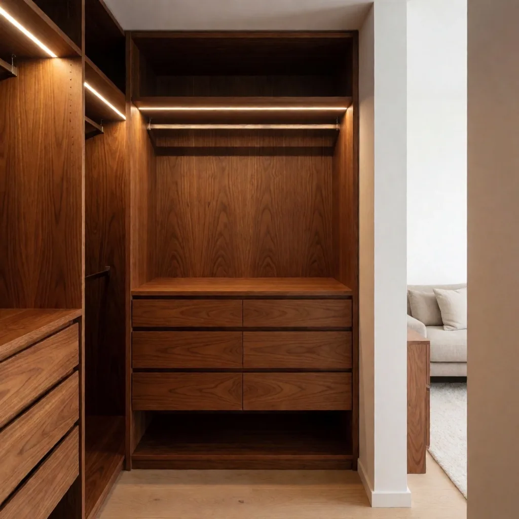 Carpintería arquitectónica a medida en vestidor