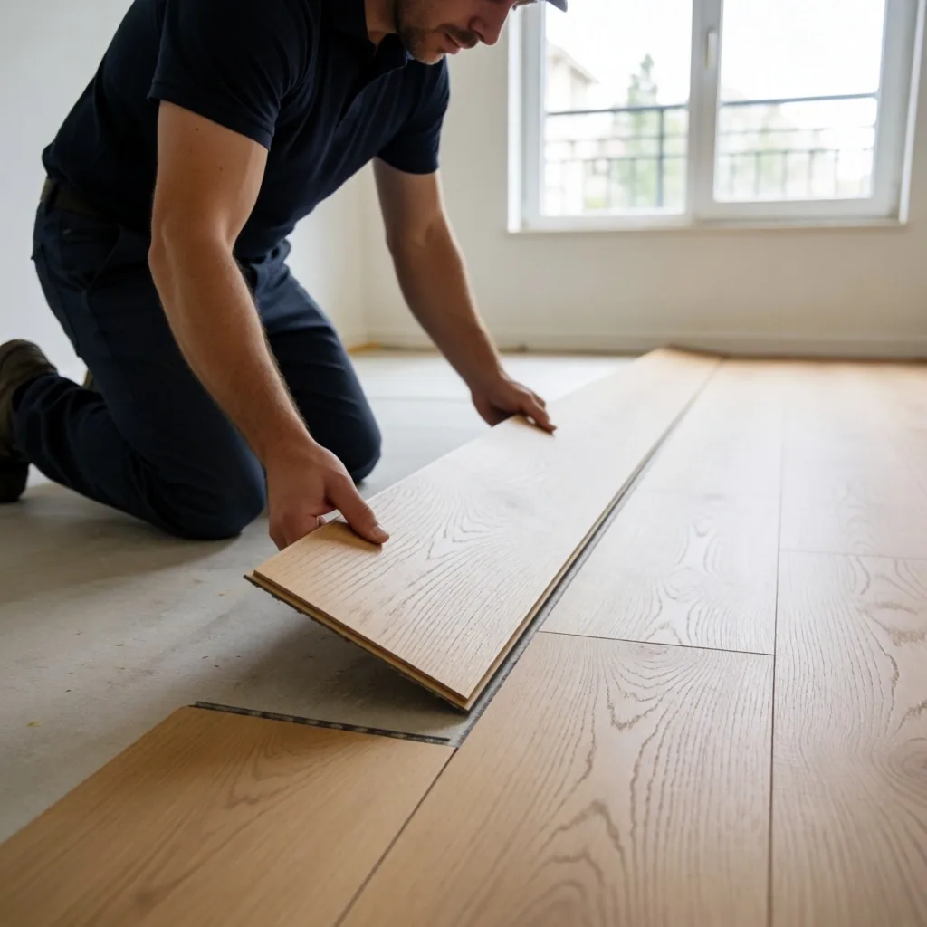 Instalación de piso laminado en apartamento